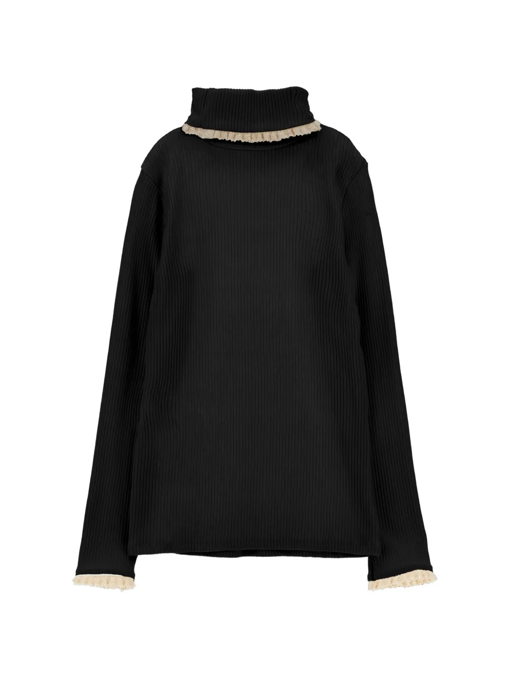 Philosophy Di Lorenzo Serafini Kids Ribgebreide trui met ruches Zwart