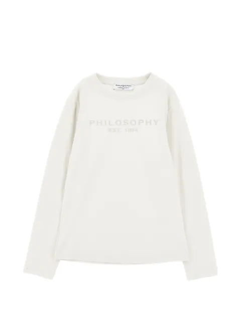 Philosophy Di Lorenzo Serafini Kids logo-print long-sleeve sweater