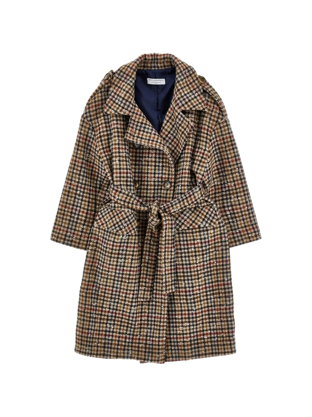 Philosophy Di Lorenzo Serafini Kids Cappotto doppiopetto a quadri - Toni neutri