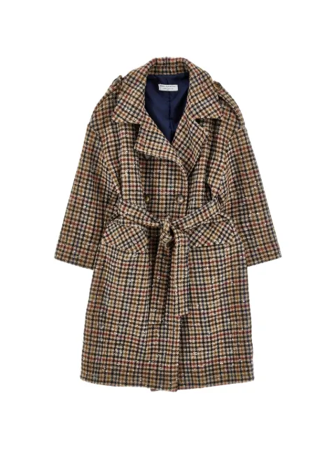 Philosophy Di Lorenzo Serafini Kids check-pattern double-breasted coat