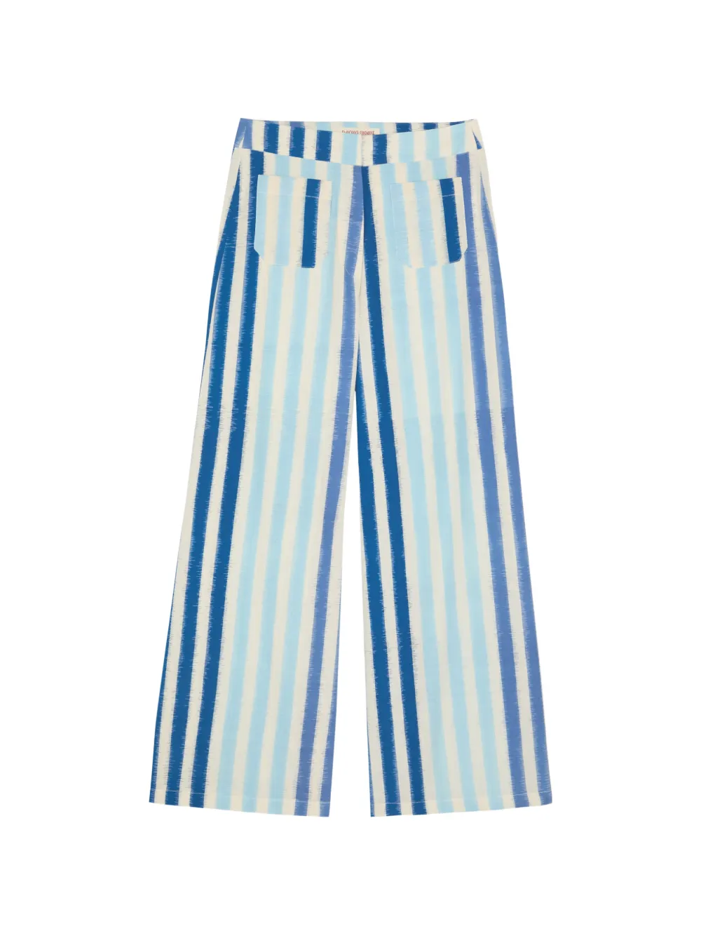 Emporio Sirenuse Adele ikat-stripe wide-leg trousers - Blu
