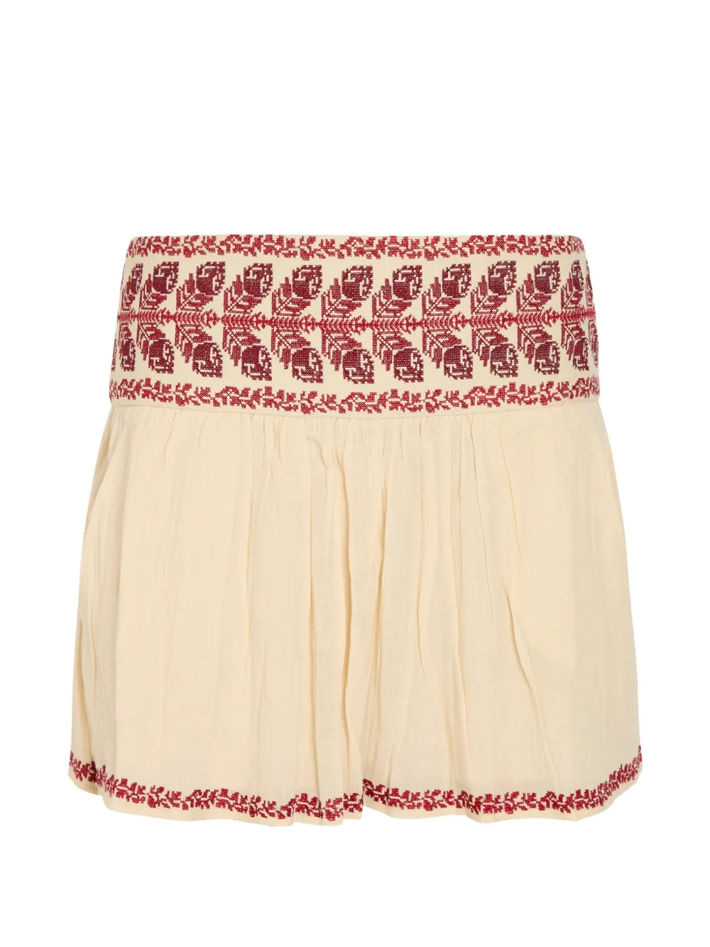 Etoile embroidered pleated mini skirt - Toni neutri