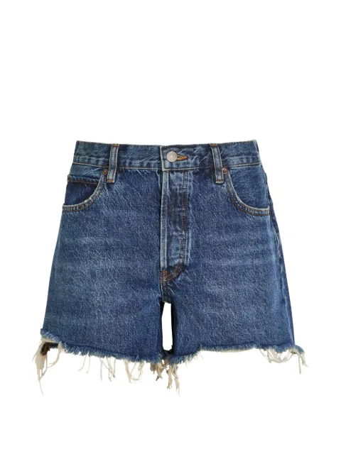 FRAME frayed-hem denim shorts