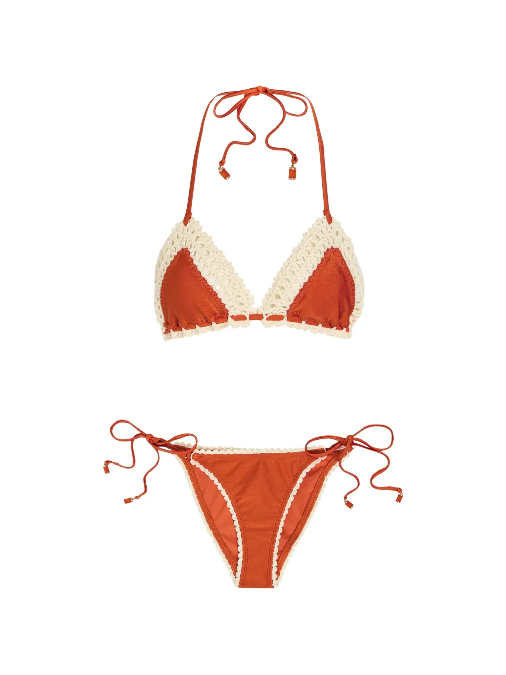 ZIMMERMANN Mahon crochet-trim bikini - Arancione
