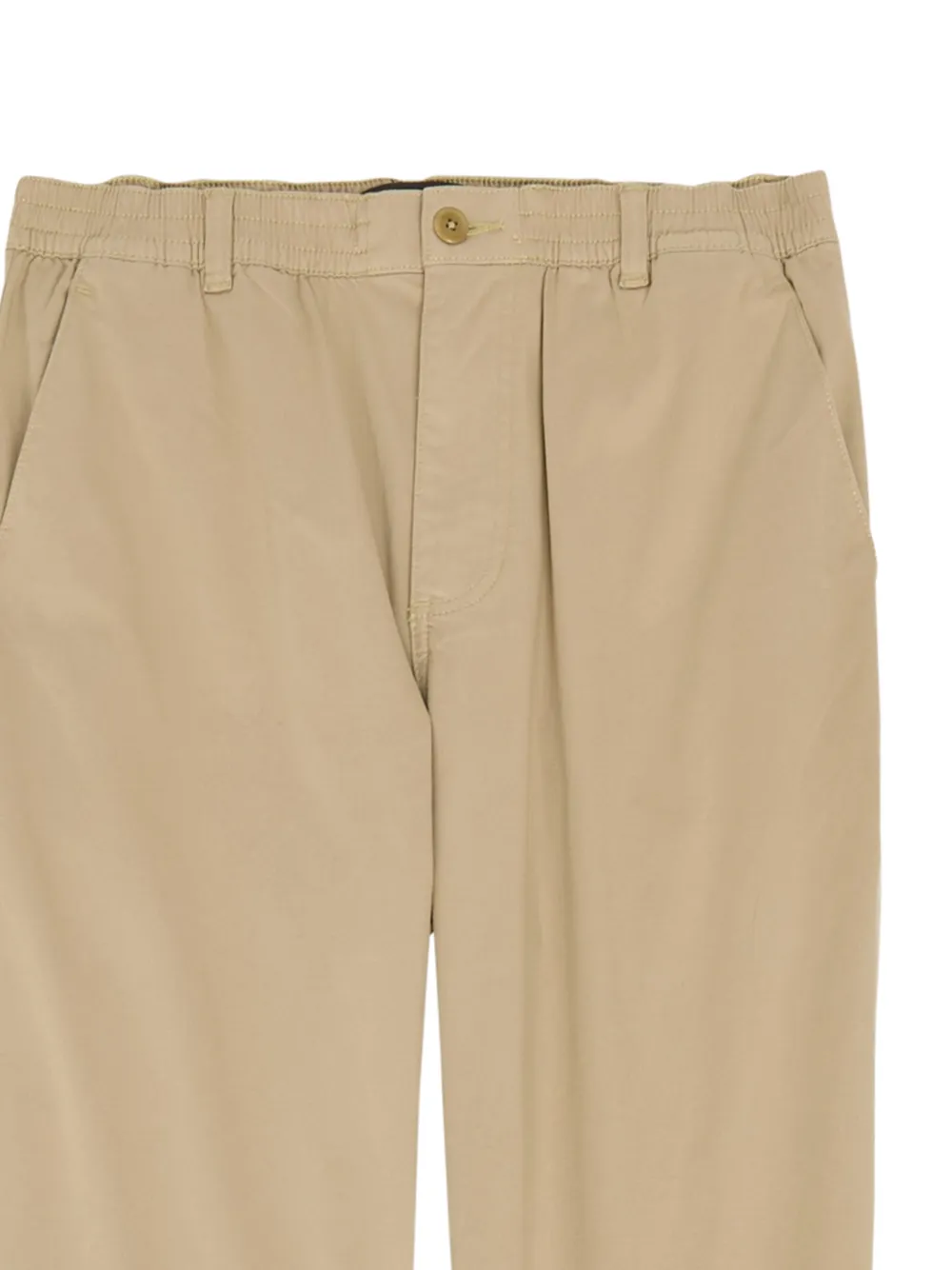PAIGE Eberton plooibroek met elastische tailleband Beige