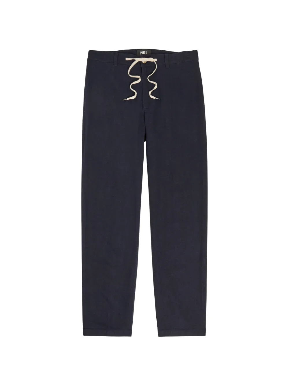 PAIGE drawstring straight-leg trousers - Blau