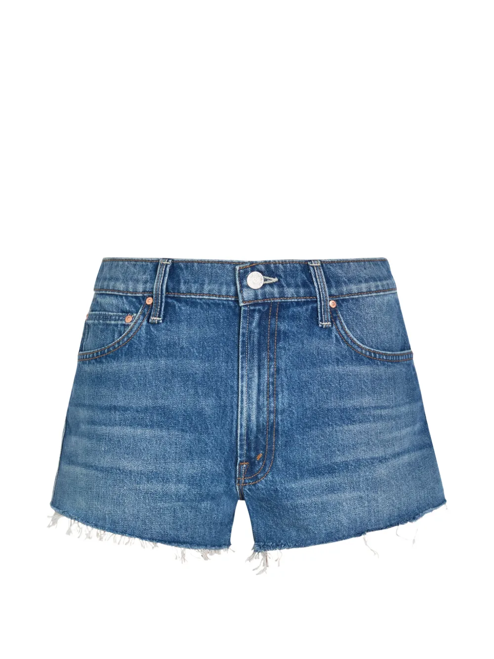 MOTHER frayed-edge denim shorts - Blue