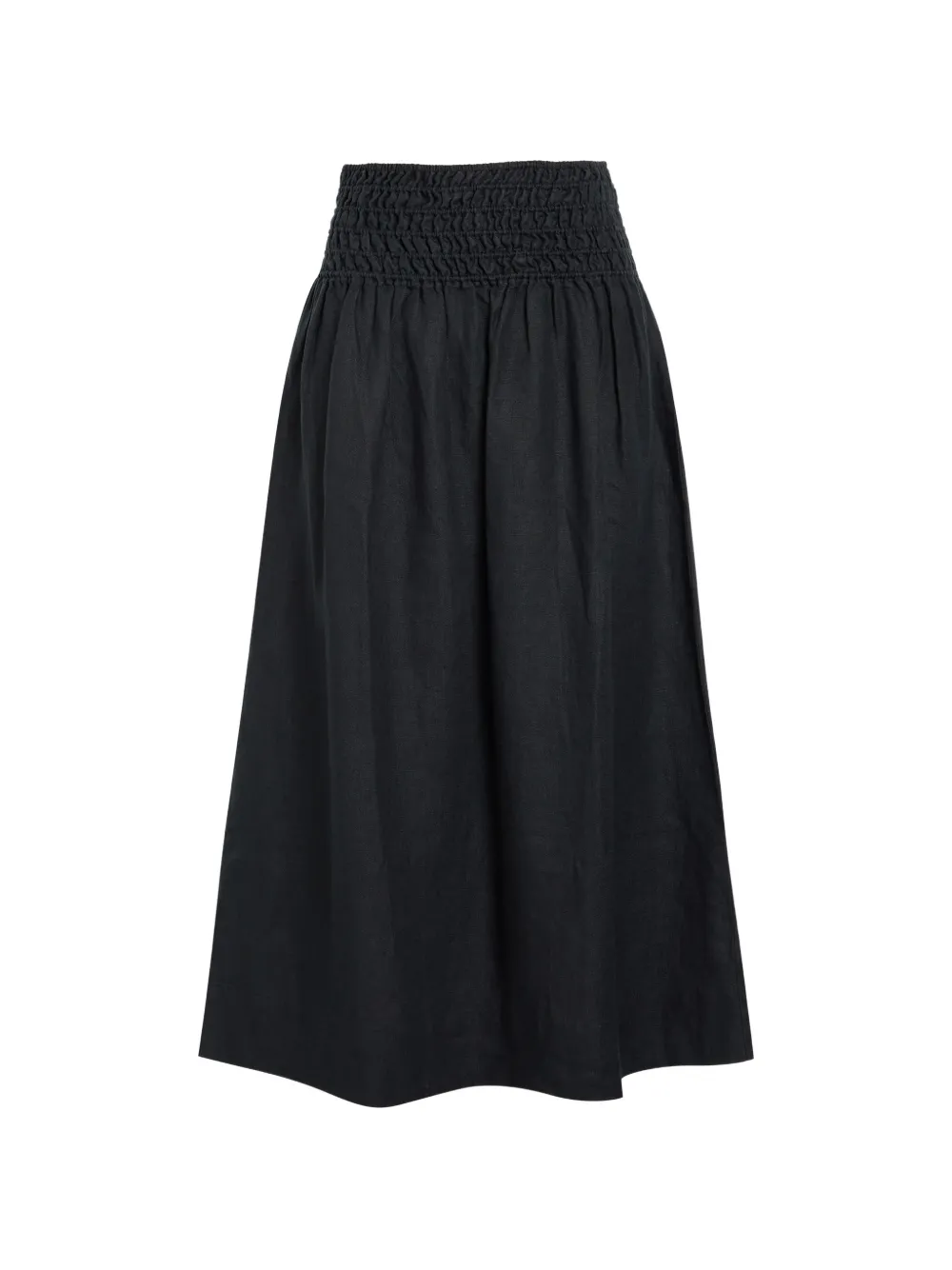 Rails shirred-waist flared midi skirt - Schwarz
