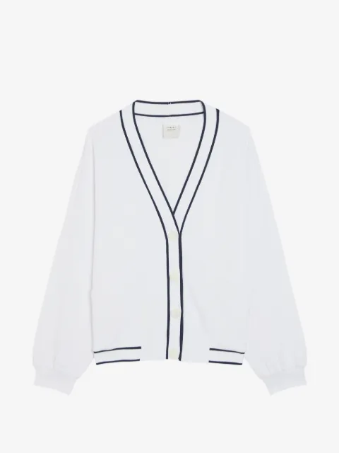 Varley DoubleSoft contrast-trim cardigan