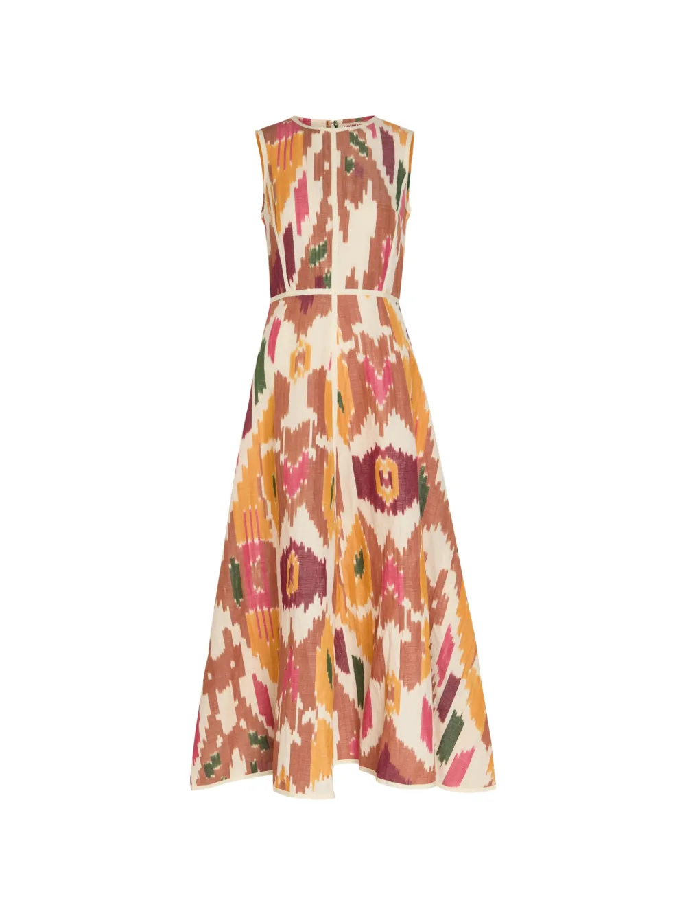 Emporio Sirenuse ikat-print sleeveless midi dress - Rosa