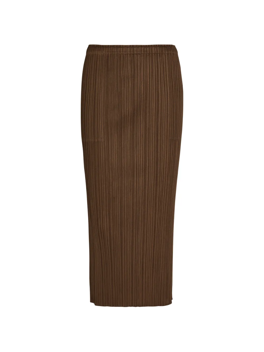 Issey Miyake pleated midi skirt - Marrone
