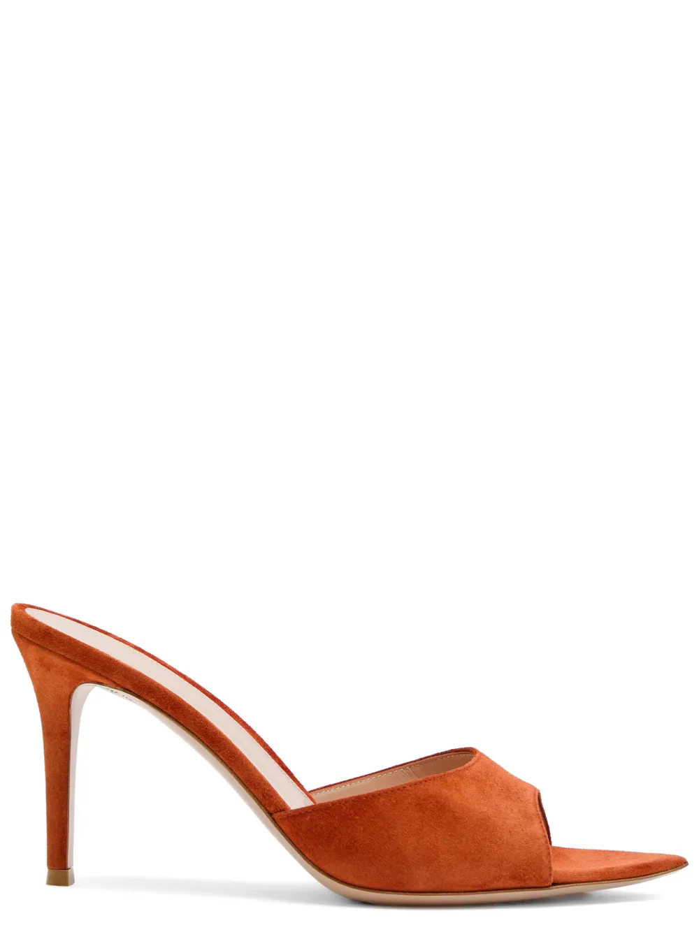 Gianvito Rossi Elle suede slip-on sandals Oranje