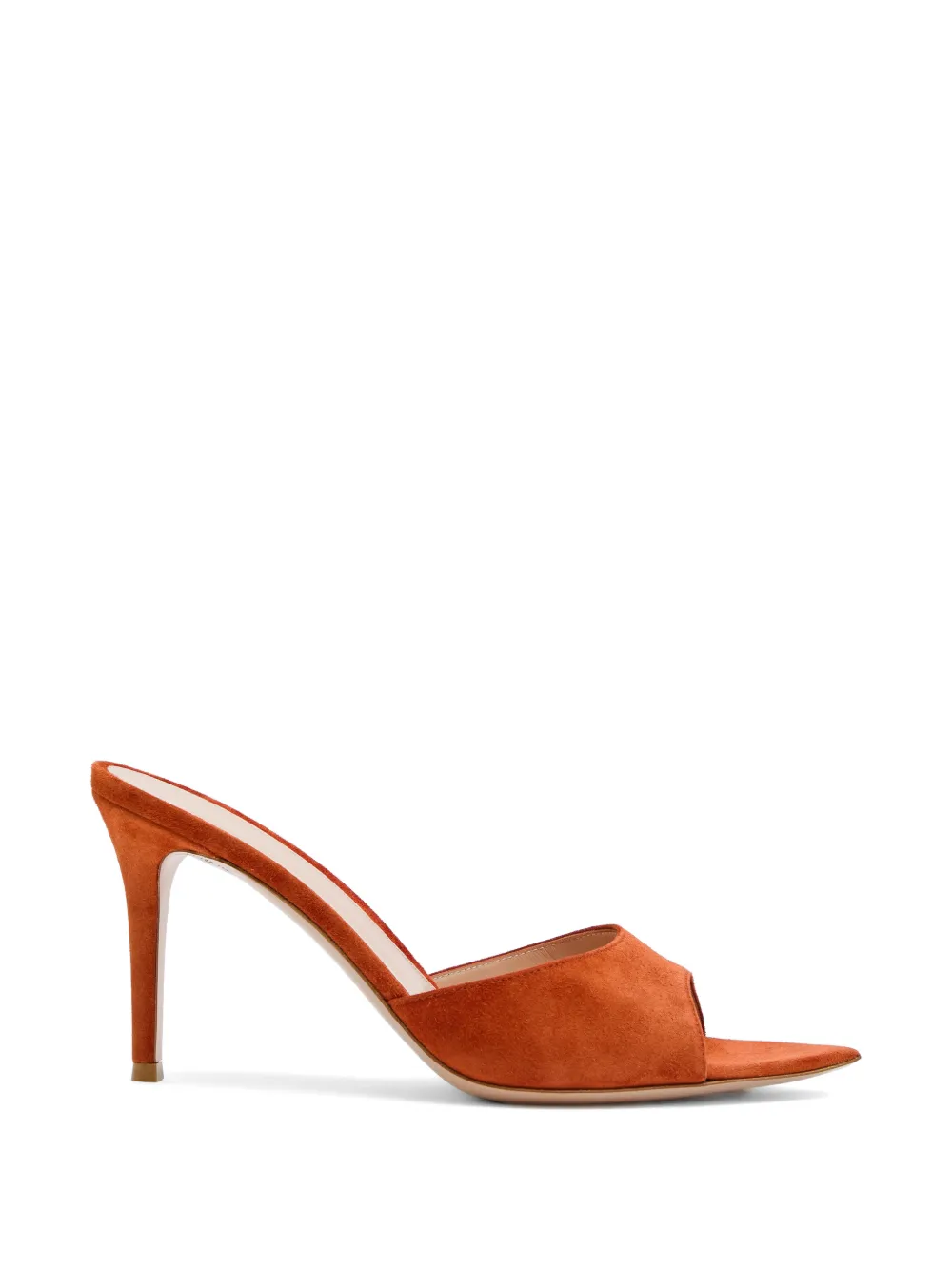 Gianvito Rossi Elle suede slip-on sandals Oranje