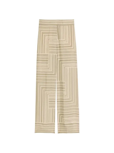 JOSEPH Dijon geometric-print silk trousers