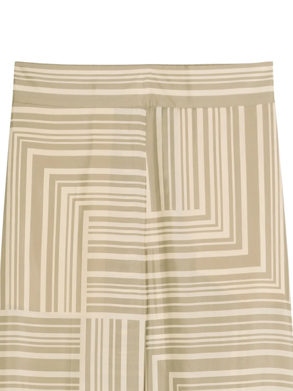 JOSEPH Dijon zijden broek met geometrische print Beige