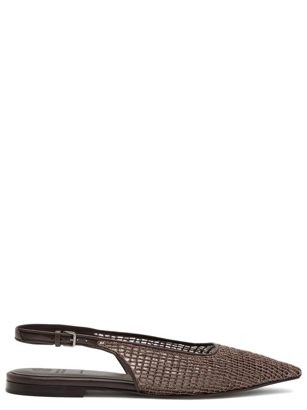 Brunello Cucinelli monili-chain mesh ballet flats Bruin