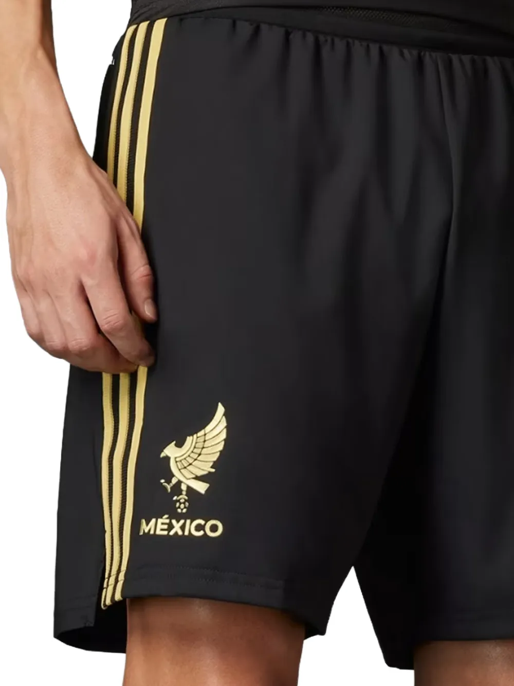 adidas Mexico 2025 Gold Edition voetbalshorts Zwart