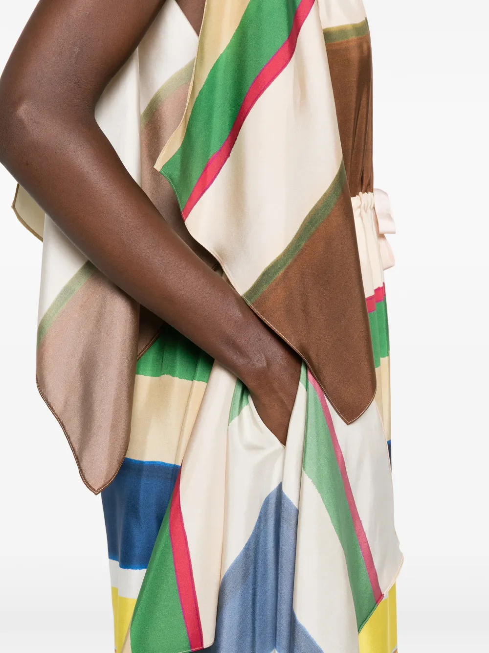 FENDI Gestreept gedrapeerd jumpsuit Beige