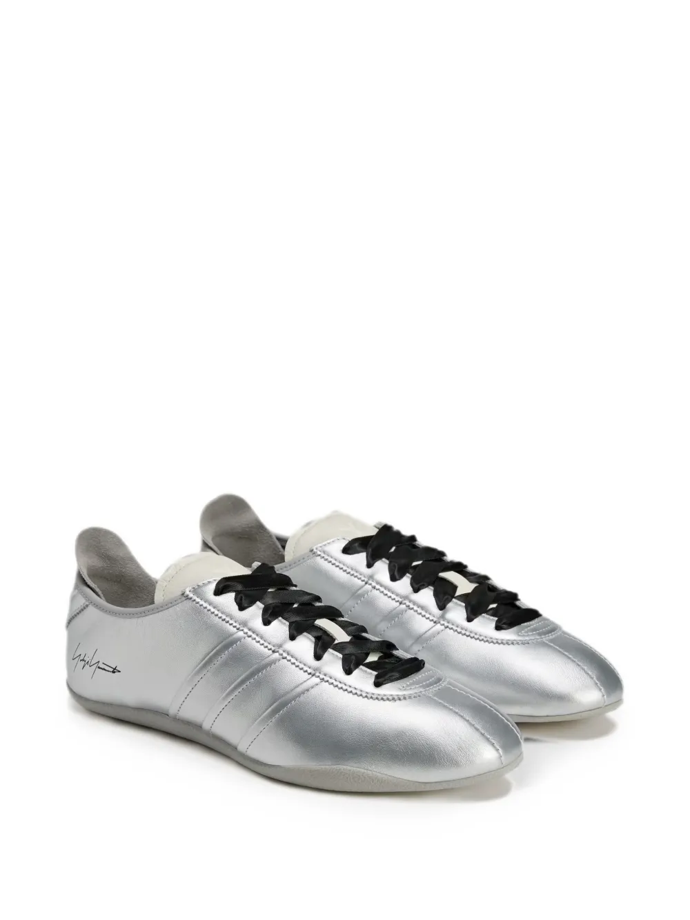 adidas Y-3 Tokyo metallic-leather sneakers Zilver