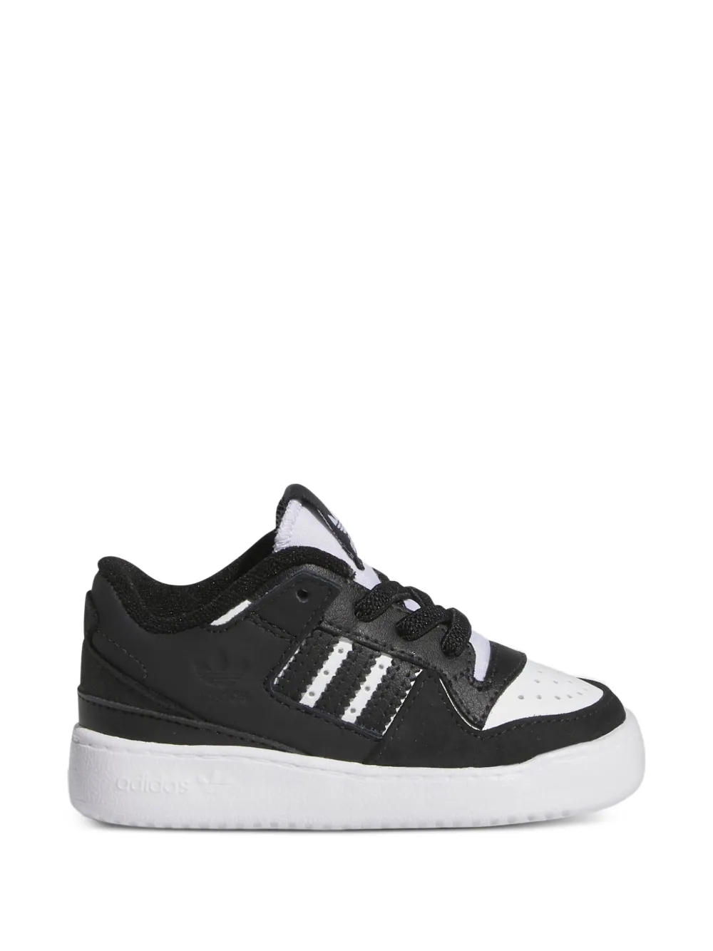 adidas Kids Forum Low "Core Black/Cloud White/Cream White" sneakers