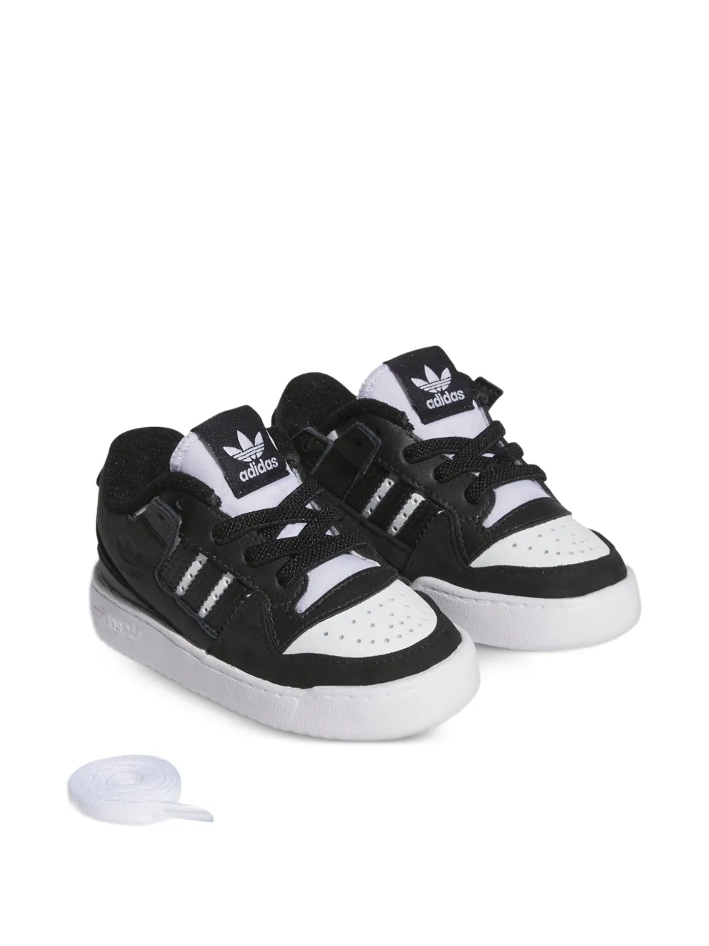 adidas Kids Forum Low "Core Black Cloud White Cream White" sneakers Zwart