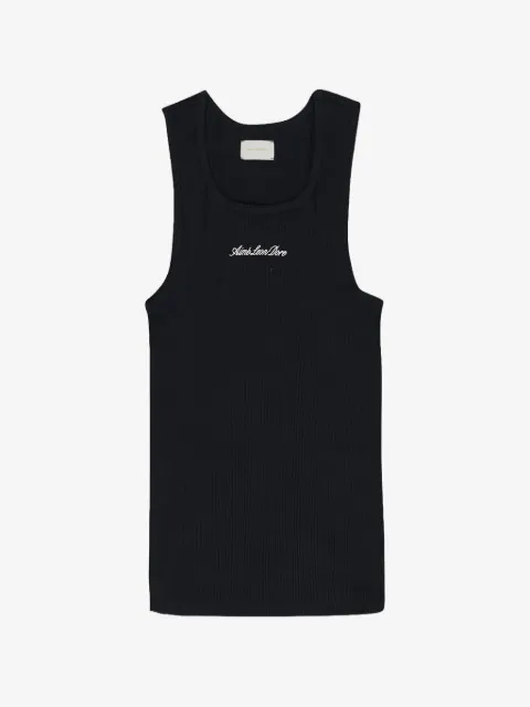Aimé Leon Dore camiseta tejida de canalé con logo bordado