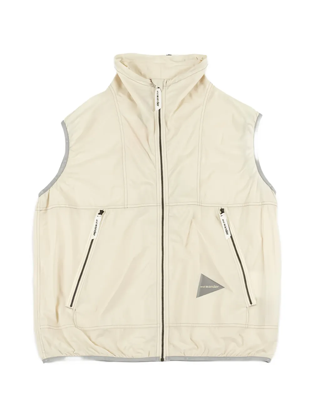 and Wander Pertex logo-print wind vest - Bianco