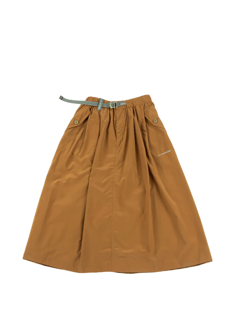 and Wander oversized cargo midi skirt - Marrone