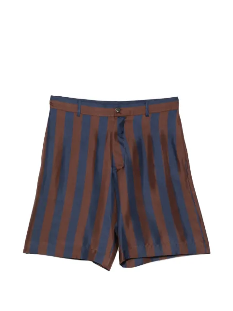 FENDI Pequin-stripe silk shorts