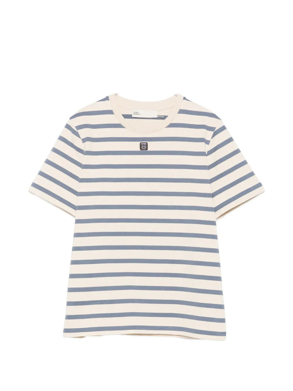 Tory Burch striped cotton T-shirt - Toni neutri