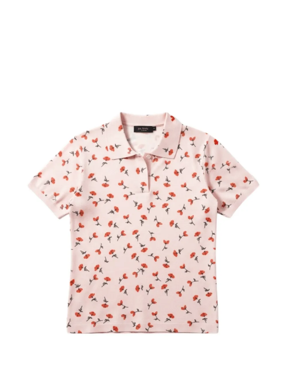 Jil Sander floral-print polo shirt - Rosa