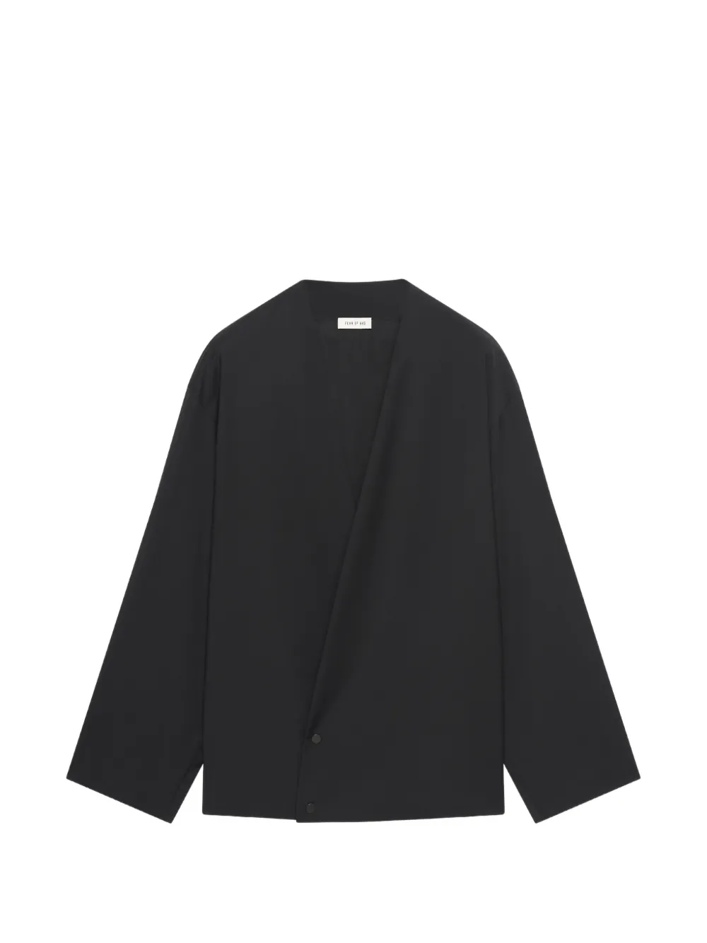 Fear Of God long-sleeve wrap-front jacket - Nero