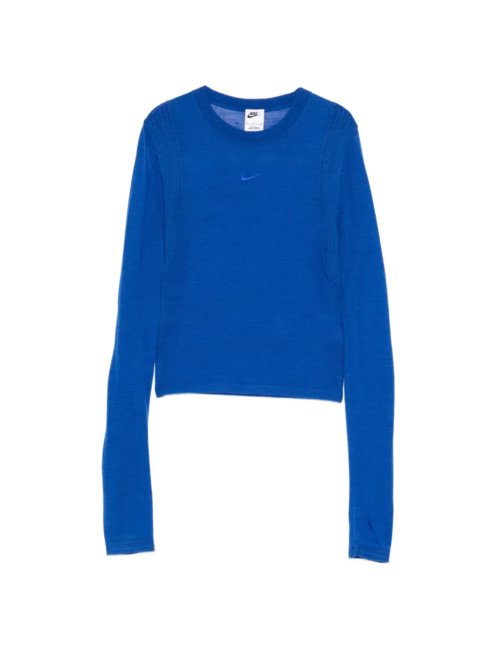 Nike logo-embroidered ribbed sweater - Blu