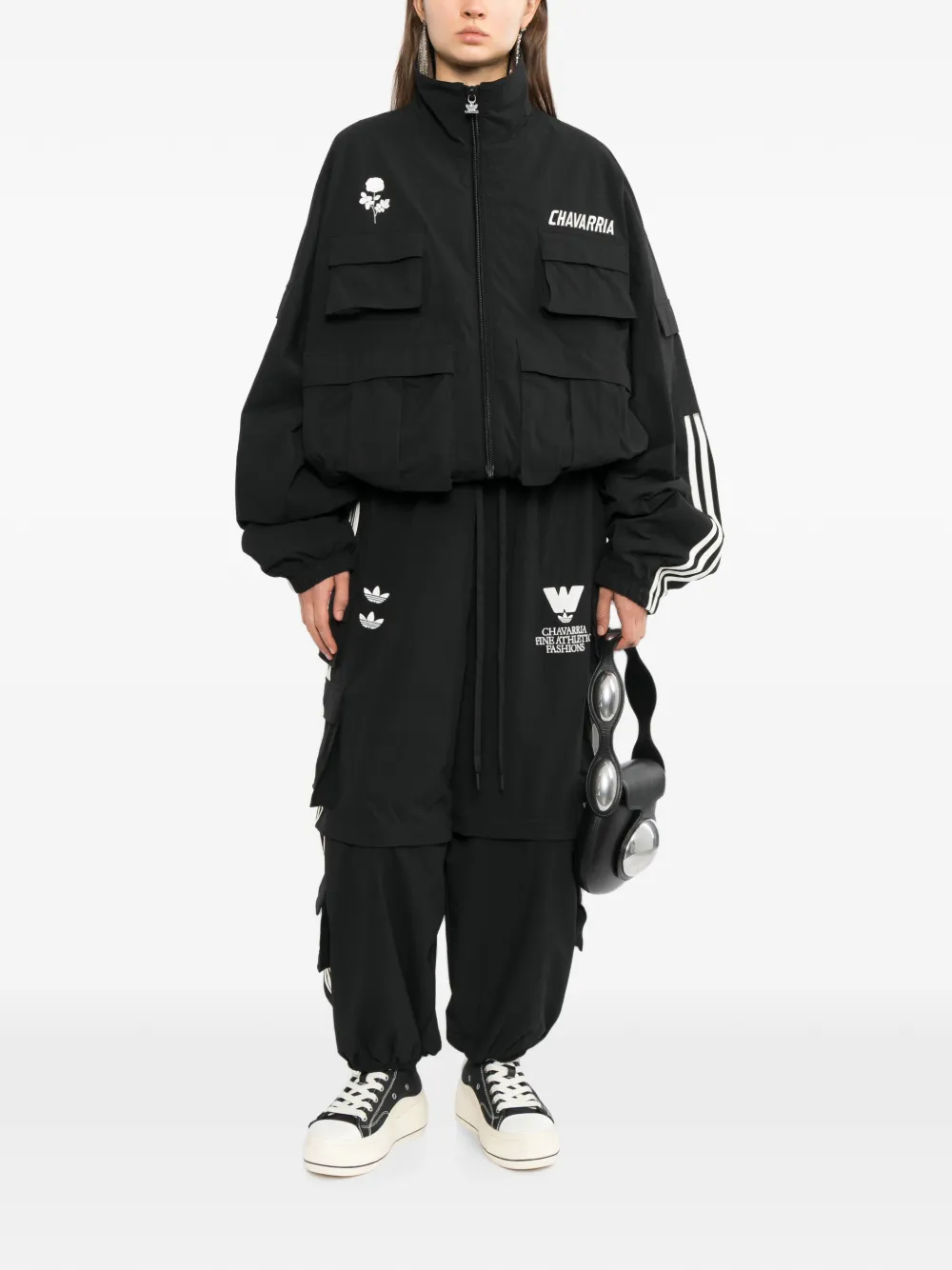 adidas cargo-pocket track pants Zwart