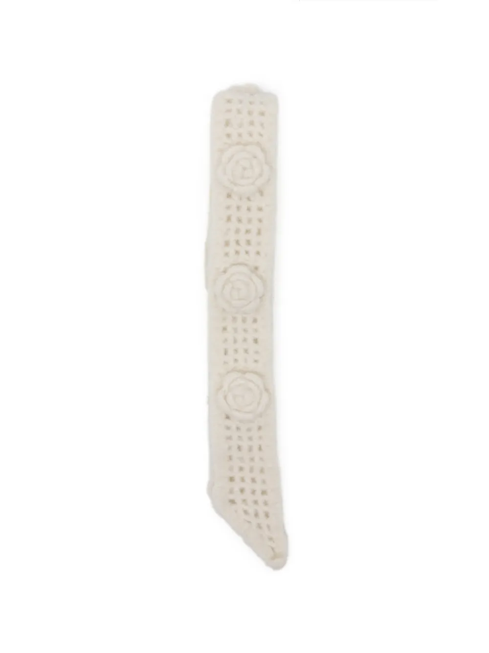 ROCKFISH rose-detail knitted scarf - Toni neutri