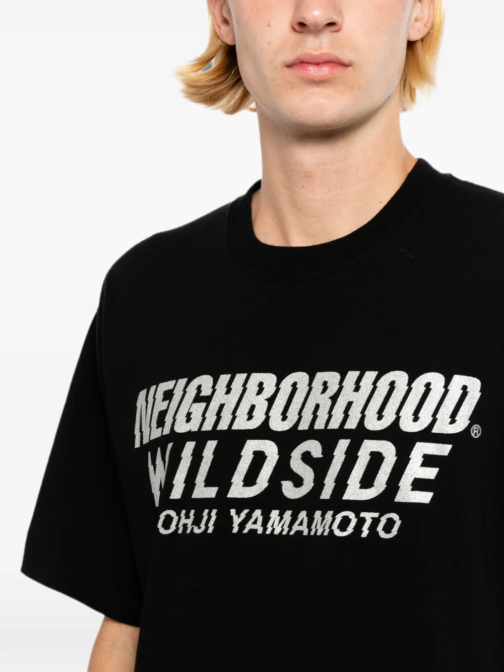 Yohji Yamamoto x Neighborhood T-shirt met korte mouwen Zwart