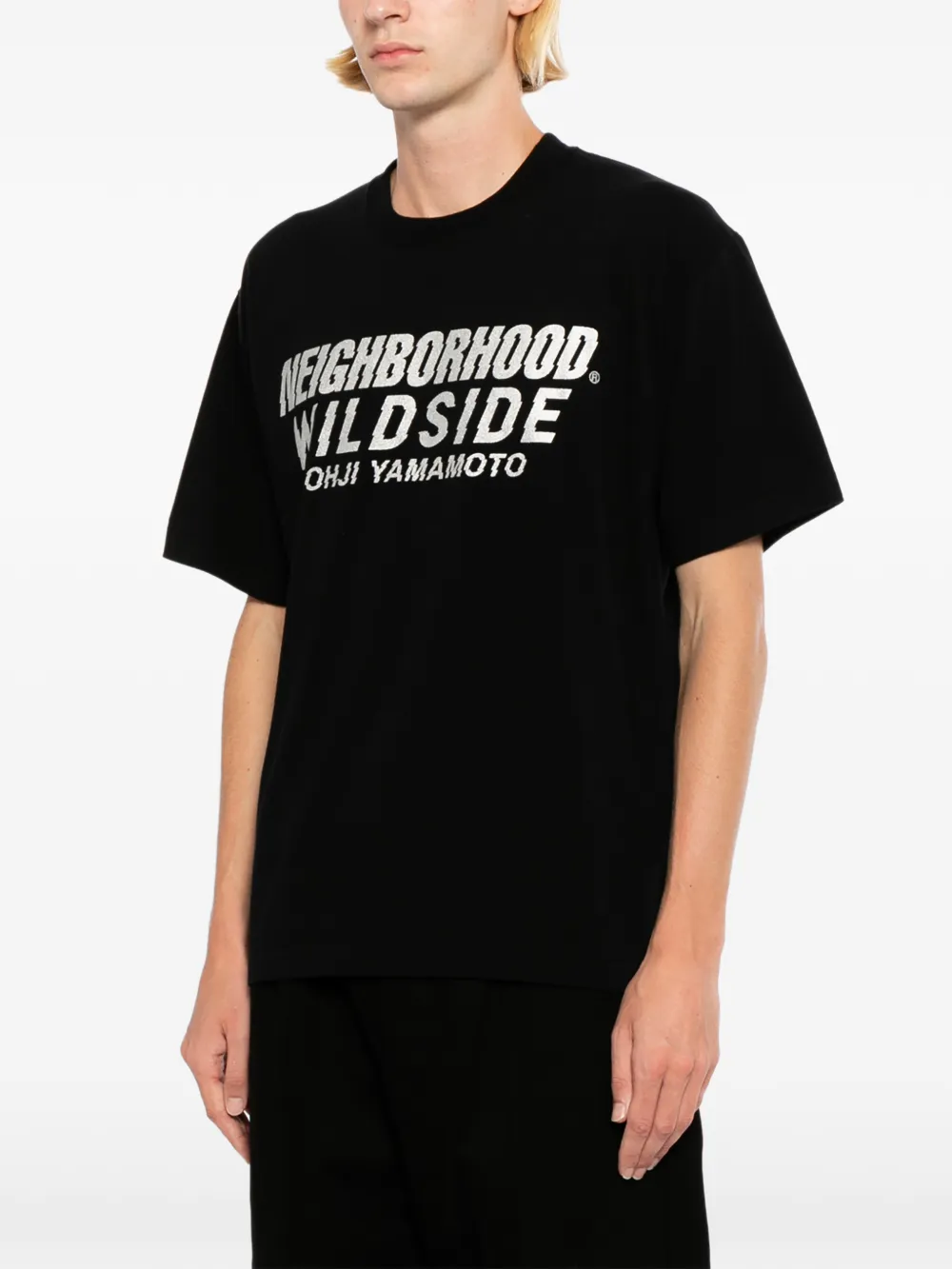 Yohji Yamamoto x Neighborhood T-shirt met korte mouwen Zwart