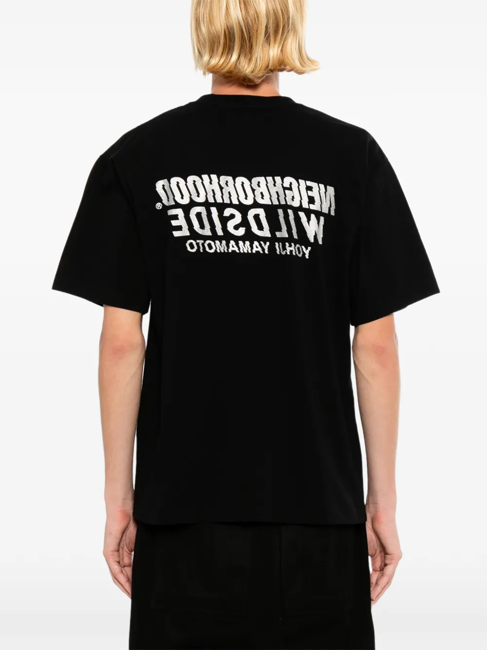 Yohji Yamamoto x Neighborhood T-shirt met korte mouwen Zwart