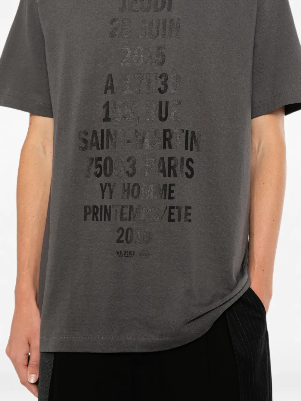 Yohji Yamamoto Invitation T-shirt Grijs