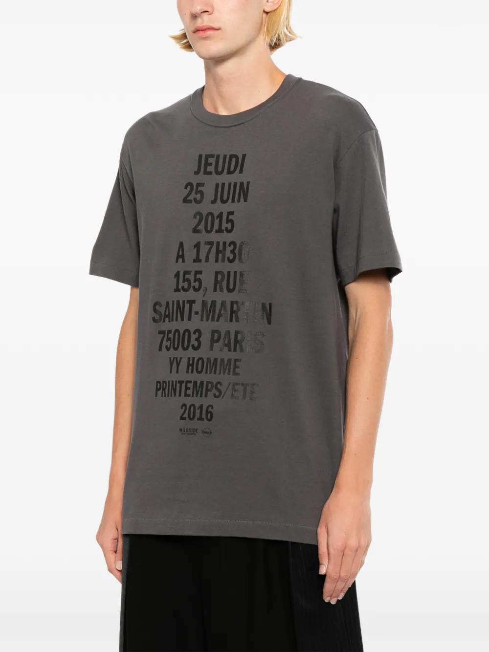 Yohji Yamamoto Invitation T-shirt Grijs