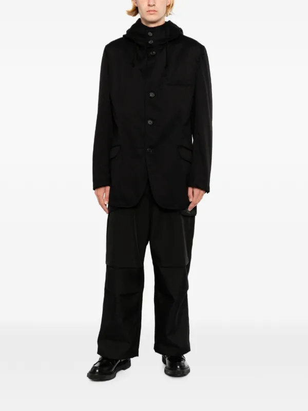 Yohji Yamamoto Cotton Chino Jacket | Black | FARFETCH NO