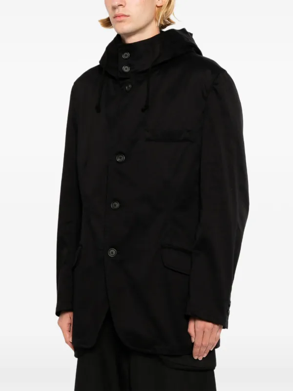 Yohji Yamamoto Cotton Chino Jacket | Black | FARFETCH NO