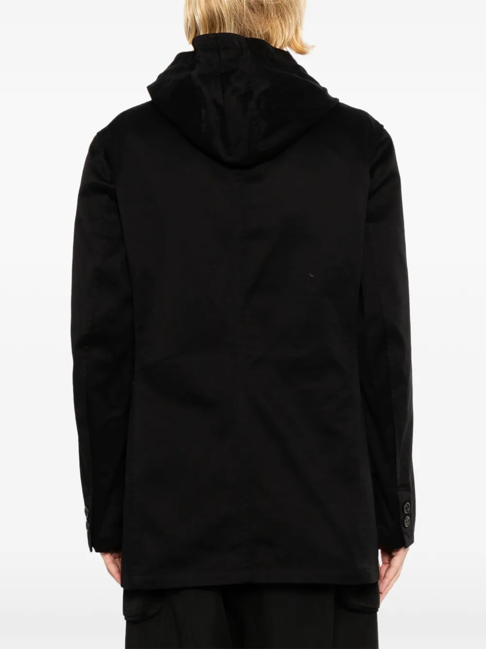 Yohji Yamamoto Cotton Chino Jacket | Black | FARFETCH