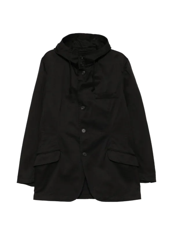 Yohji Yamamoto Cotton Chino Jacket | Black | FARFETCH NO