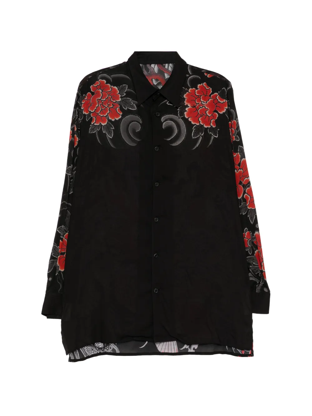 Yohji Yamamoto xRyu Ga Gotoku Studio printed shirt - Nero