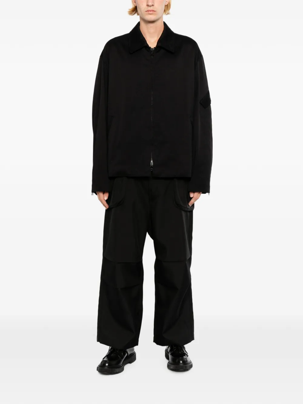 Yohji Yamamoto x Saeko Tsuemura katoenen chino jack Zwart