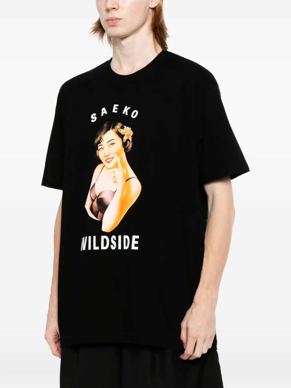 Yohji Yamamoto Saeko Tsuemura T-shirt Zwart