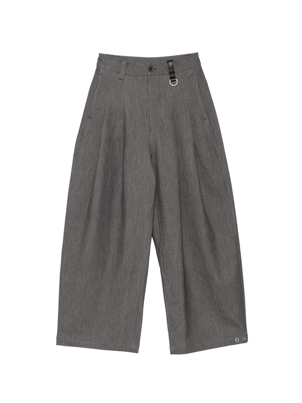 TEAM WANG design pleated wide-leg trousers - Grigio