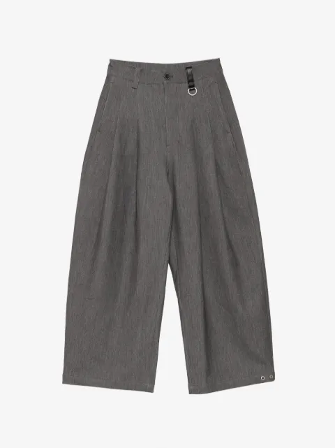 TEAM WANG design pleated wide-leg trousers