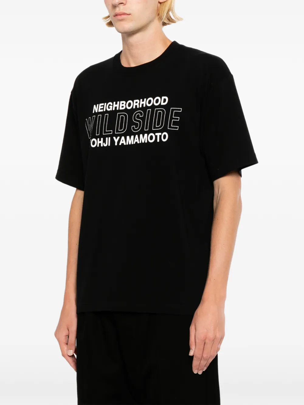 Yohji Yamamoto x Neighborhood T-shirt met korte mouwen Zwart
